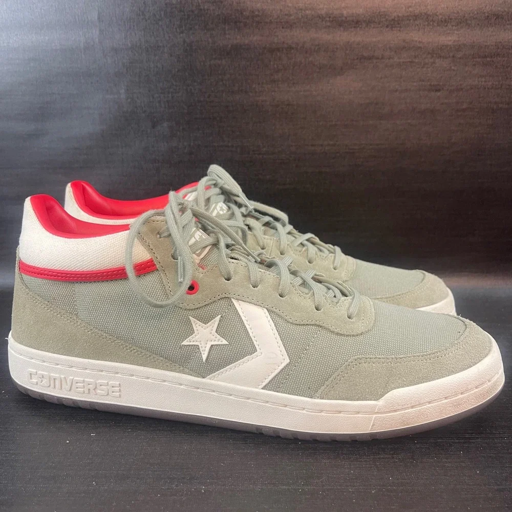 Converse Fastbreak Pro Mid Mens size 11 Sage Green Red Casual Shoes - Picture 4 of 9